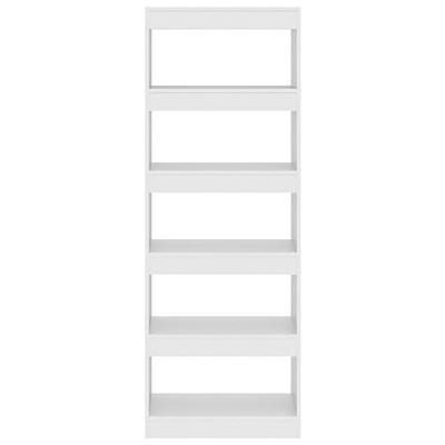 Boekenkast/kamerscherm 60x30x166 cm spaanplaat wit