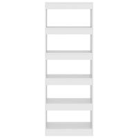 Boekenkast/kamerscherm 60x30x166 cm spaanplaat wit - thumbnail