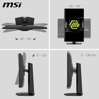 MSI MAG 272URDF E16 Gaming Monitor 27 inch UHD - Rapid IPS Panel 3840 x 2160, 0,5 ms, DisplayHDR 400, AI Vision, Dual-Mode, HDMI 2.1, DP 1.4a, kanteling en hoogte verstelbaar, zwart