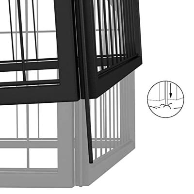 Hondenkennel 32 panelen 100x50 cm gepoedercoat staal zwart