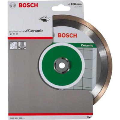 Bosch Accessories 2608602536 Bosch Power Tools Diamanten doorslijpschijf Diameter 180 mm Boordiameter 25.40 mm Keramiek 1 stuk(s)
