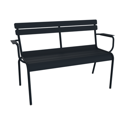 Fermob Luxembourg tuinbank met armleuning Deep Blue