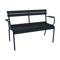 Fermob Luxembourg tuinbank met armleuning Deep Blue - thumbnail