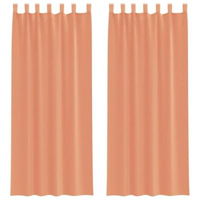 Gordijnen met lussen 2 st terracotta 140x260 cm