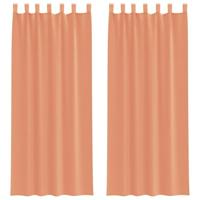 Gordijnen met lussen 2 st terracotta 140x260 cm - thumbnail