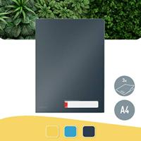 Leitz Cosy L-map met tabbladen, 3 compartimenten, ft A4, PP van 200 micron, ondoorzichtig, grijs - thumbnail