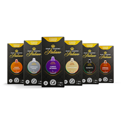 Proefpakket - Italiaanse favorieten - 120 koffiecups