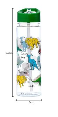 Dinosauria Ecozen Waterfles 550ml Flip Straw
