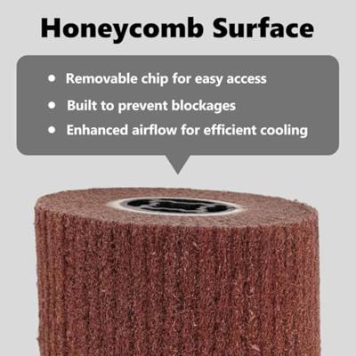 VidaXL Schuurrollen 3 pcs bruin 12 x 12 x 10 cm synthetische vezel