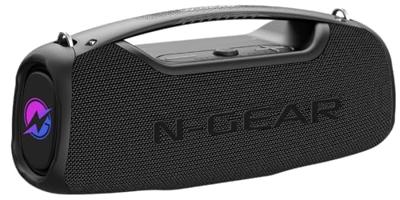 N-GEAR NRG500 - Bluetooth Speaker - Partybox met Verlichting & Microfoon - IPX5 Waterdicht - Zwart - Black Friday