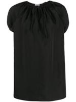 Jil Sander tie-fastening neck T-shirt - Black - thumbnail