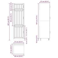 Keukenkast Lucca bewerkt hout grijs sonoma eiken - thumbnail