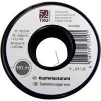 TRU COMPONENTS Koperdraad gelakt Buitendiameter (incl. isolatielak): 1 mm 6 m - thumbnail