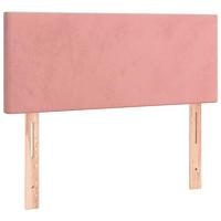 Boxspring met matras en LED fluweel roze 90x190 cm - thumbnail