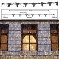 Hoofdkabel zwart 240cm 24 aftakkingen voor Pro System Modular feestverlichting - thumbnail