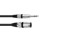 OMNITRONIC Adapter Cable XLR(M)/Jack stereo 0.2m bk - thumbnail