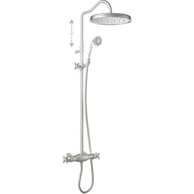 Regendoucheset Tres Clasic Thermostatische Opbouw Incl. Handdouche RVS