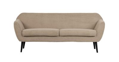 WOOOD Bank 'Rocco' 2,5-zits, Teddy, kleur Sand