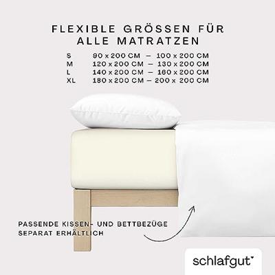 Schlafgut Schlafgut Soft Contact Jersey Flanel Hoeslaken L - 140x200 - 160x200 132 Yellow Light