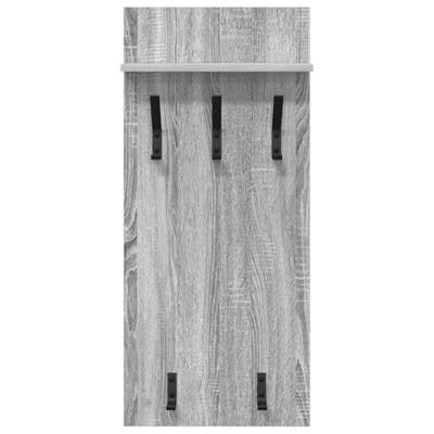 Wandgemonteerde kapstok met plank Grijs sonoma 90 x 40 x 10 cm Wandgemonteerde kapstok met plank Grijs sonoma 90 x 40 x 10 cm