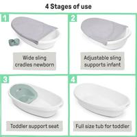 INGENUITY Omvormbaar Babybadje, Extra Groot met Zachte Stoffen Babyhangmat en Zitsteun, Geschikt voor Baby's van 0 tot 24 maanden - thumbnail