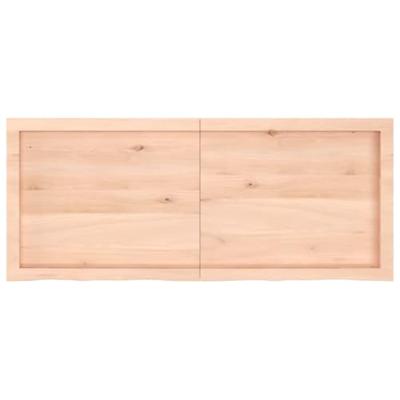 VidaXL Wastafelblad 120x50x(2-4) cm onbehandeld massief hout