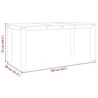 Eettafel Panama 160x80x75 cm massief grenenhout - thumbnail