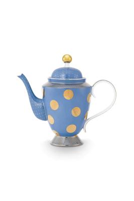 Pip Studio Theepot Dot Delight Lichtblauw/Goud 1.25l