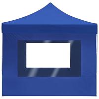 Partytent inklapbaar met wanden 4,5x3 m aluminium blauw - thumbnail