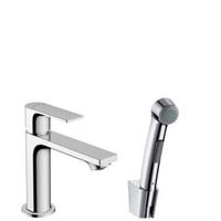 Hansgrohe Rebris E bidetset m. 1-gats wastafelkraan 110 z. waste m. handdouche m. doucheslang 160cm chroom 72216000 - thumbnail