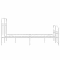Bedframe met hoofd- en voeteneinde metaal wit 120x200 cm - thumbnail