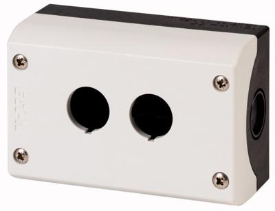 Eaton M22-I2 Opbouwbehuizing 2 inbouwplaatsen, Voor bodembevestiging (Ø x h) 22 mm x 80 mm Antraciet 1 stuk(s)