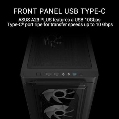 ASUS A23 PLUS ARGB-kast zwart