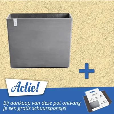 Ecopots Plantenbak Paris op Wielen Grey 85cm