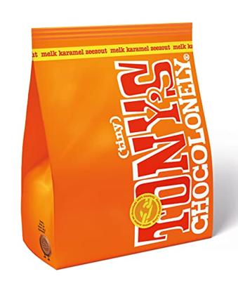 Chocolade Tony&apos;s Chocolonely tiny melk karamel zeezout zak 135g | 6 stuks