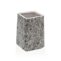 Tandenborstelhouder Versa Grijs Keramisch Plastic 7 x 10 x 7 cm - thumbnail