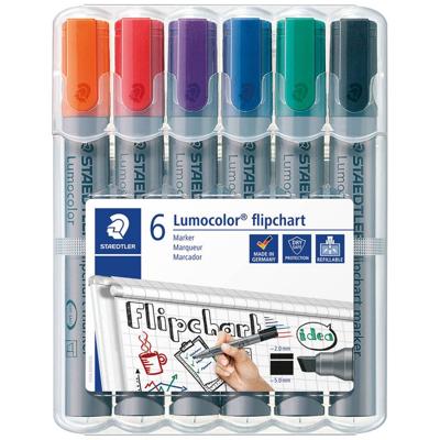 Staedtler 356 B WP6 Flipchartmarker Lumocolor® flipchart marker 356 B 2 - 5 mm Zwart, Blauw, Rood, Groen, Oranje, Lila 6 stuk(s) Staedtler 356 B WP6 Flipchartmarker Lumocolor® flipchart marker 356 B 2 - 5 mm Zwart, Blauw, Rood, Groen, Oranje, Lila 6 stuk(s)