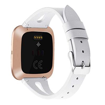 Fitbit Versa 1 / 2 & Lite bandje TPU leer - Wit