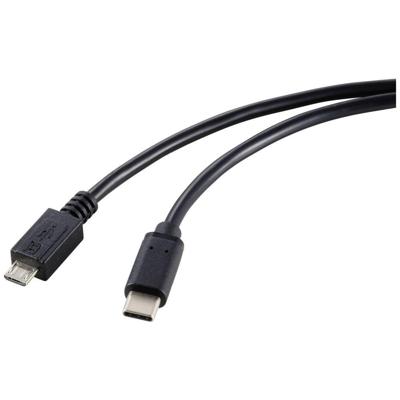 Renkforce USB-kabel USB 2.0 USB-C stekker, USB-micro-B stekker 1.80 m Zwart Afscherming totaal RF-5720396 Renkforce USB-kabel USB 2.0 USB-C stekker, USB-micro-B stekker 1.80 m Zwart Afscherming totaal RF-5720396