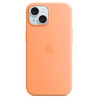 Apple Silicone MagSafe Hoesje iPhone 15 Orange Sorbet - thumbnail