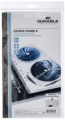 Durable 520319 CD/DVD-ordnerhoes 2 CDs/DVDs/Blu-rays Transparant 5 stuk(s)