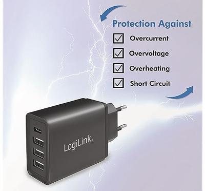 LogiLink PA0221 oplader voor mobiele apparatuur Universeel Zwart AC Snel opladen Binnen LogiLink PA0221 oplader voor mobiele apparatuur Universeel Zwart AC Snel opladen Binnen
