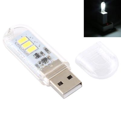 3W 3LEDs 5V 80LM USB LED Book Light Portable nachtlampje wit licht