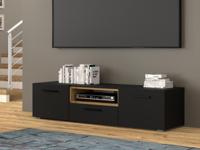 Tv-meubel ANITA 3 deuren 1 vak zwart/artisan eik - thumbnail