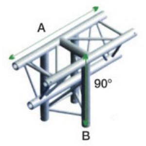 Showtec PT30 Driehoek truss 018 3-weg T-stuk 90g apex down