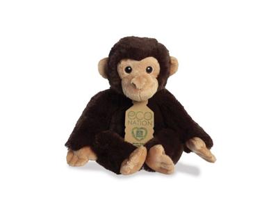 Eco Nation Pluchen knuffel - chimpansee - 24 cm Eco Nation Pluchen knuffel - chimpansee - 24 cm
