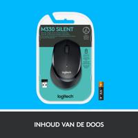 Logitech M330 Silent Plus Muis Radiografisch Optisch Zwart 3 Toetsen 1000 dpi - thumbnail