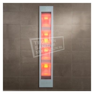 Sunshower Deluxe White UV en Infrarood Inbouwapparaat 32x187x16 cm Aluminium Wit