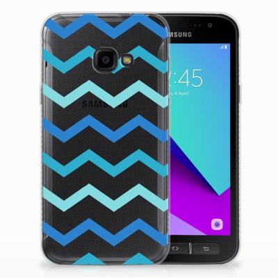 Samsung Galaxy Xcover 4 | Xcover 4s | TPU bumper | Zigzag Blauw