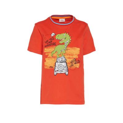 s.Oliver T-shirt met printopdruk terra/geel/wit s.Oliver T-shirt met printopdruk terra/geel/wit